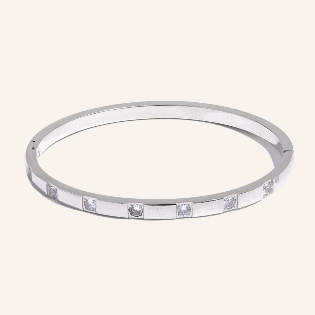 Pulseira Dourada Zircônia