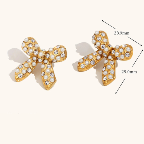 Brincos PearlBow Charm