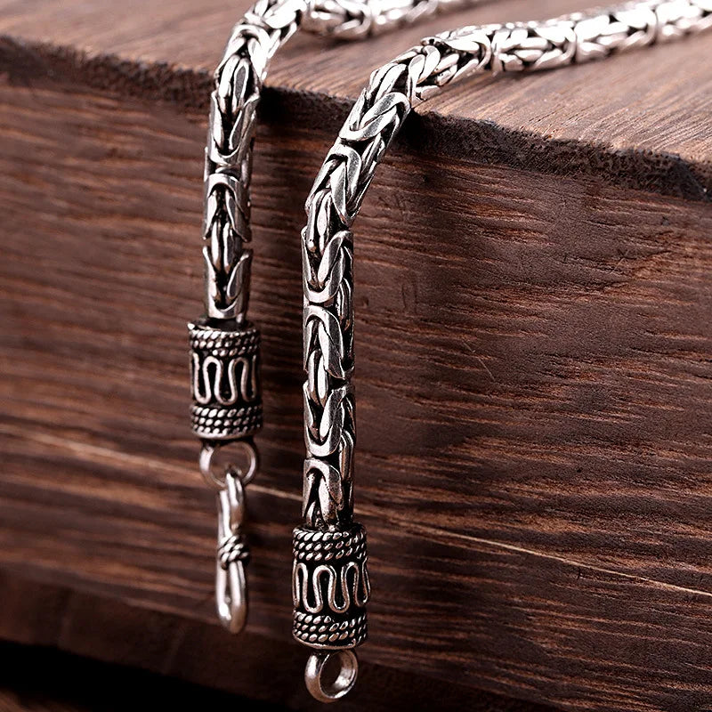 Colar e Pulseira Masculino Luxo Imperial Prata Esterlina S925