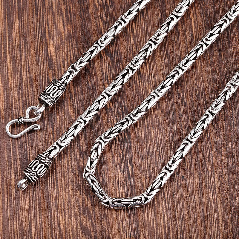 Colar e Pulseira Masculino Luxo Imperial Prata Esterlina S925