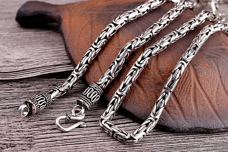Colar e Pulseira Masculino Luxo Imperial Prata Esterlina S925