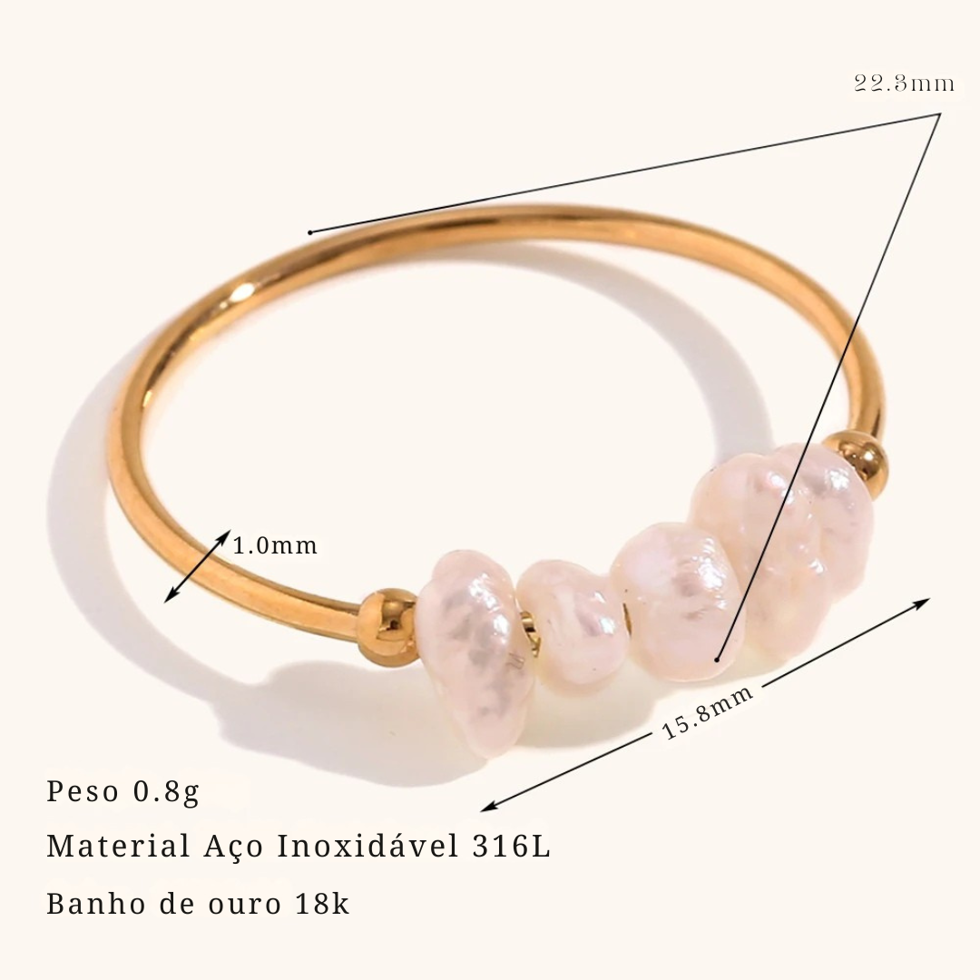 Anel Elegance Pearl Luxo