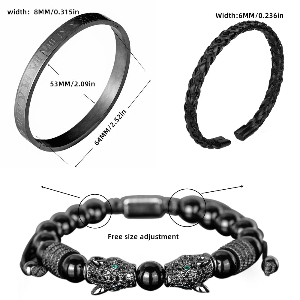 Conjunto de Pulseiras Majestade Onyx