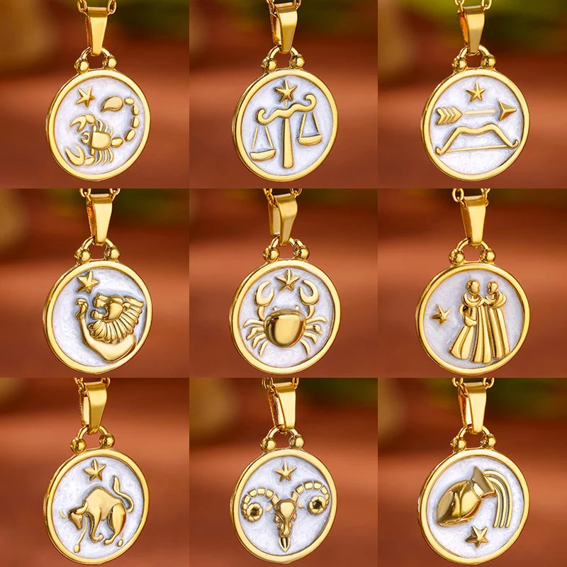Colar Signos Encanto Zodiacal em Ouro