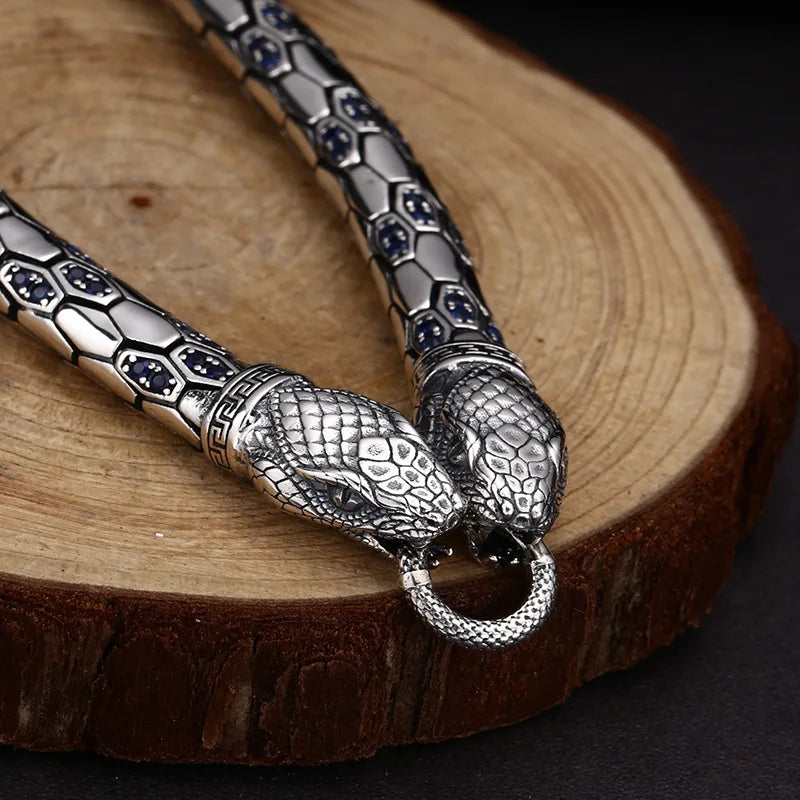 Bracelete Serpente Majestosa em Prata S925