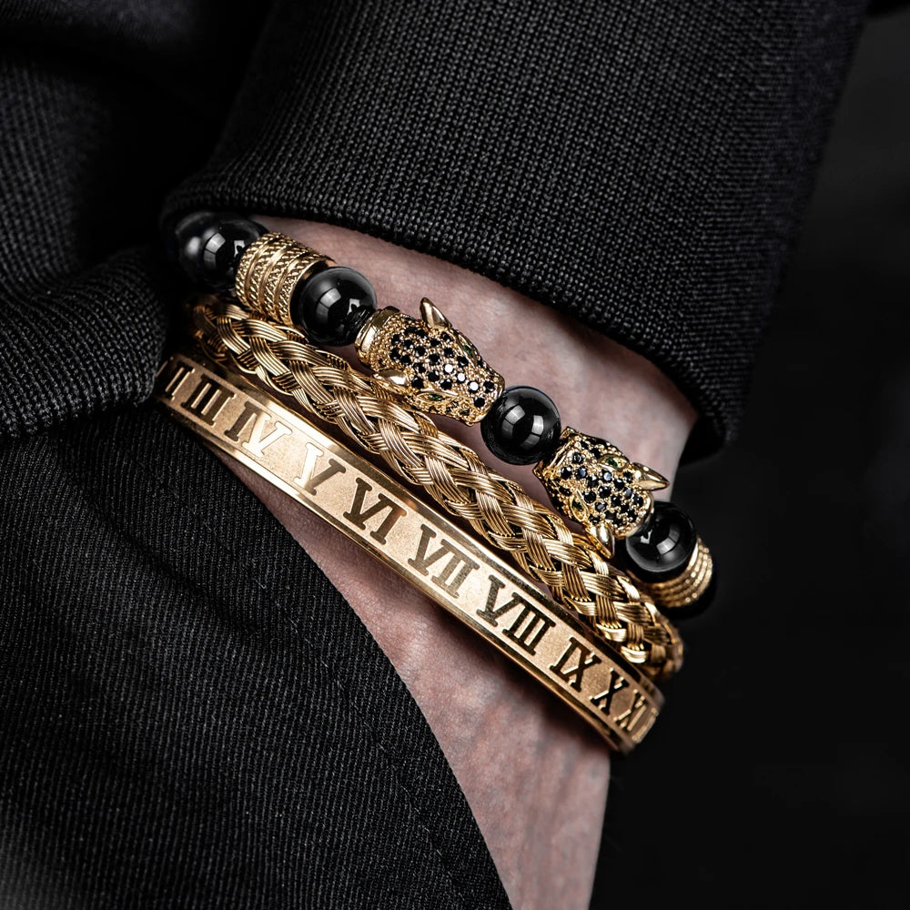 Conjunto de Pulseiras Majestade Onyx