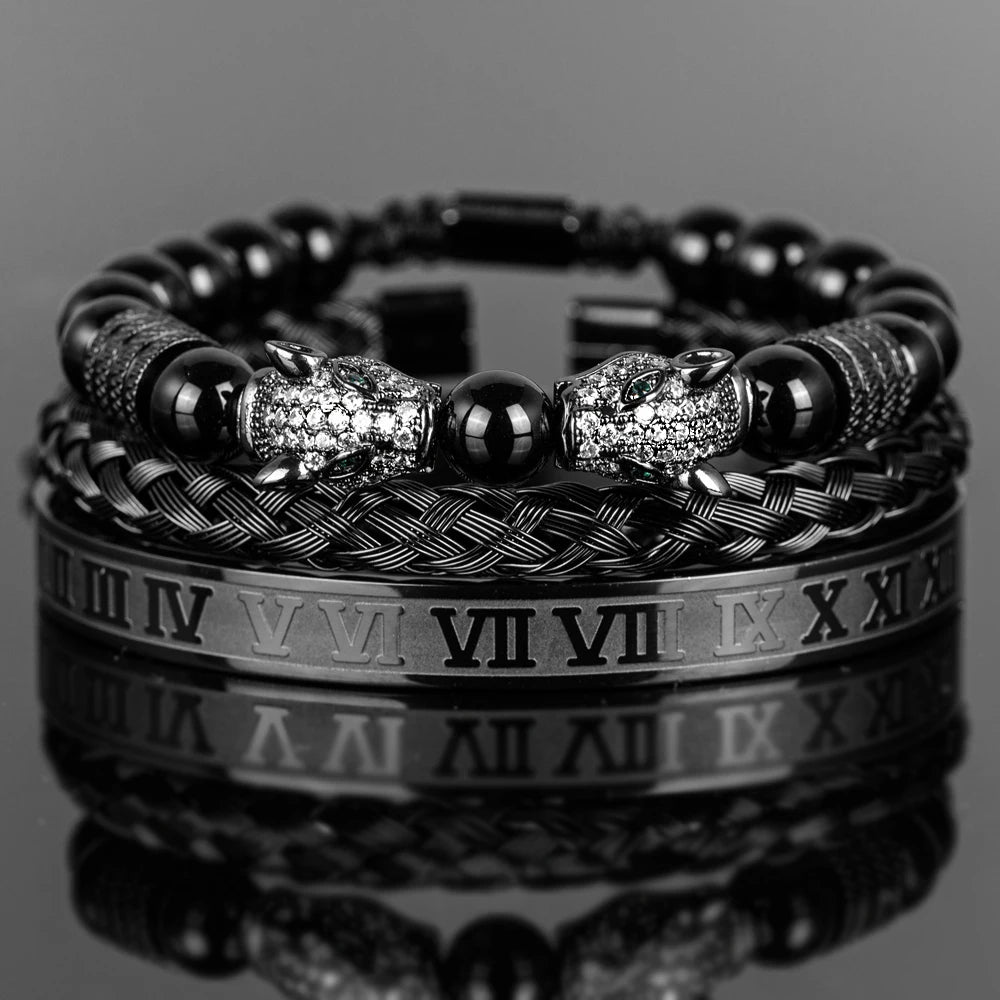 Conjunto de Pulseiras Majestade Onyx