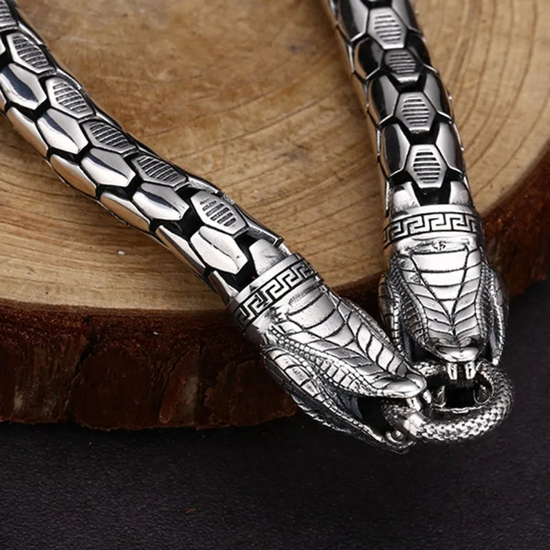 Bracelete Serpente Majestosa em Prata S925