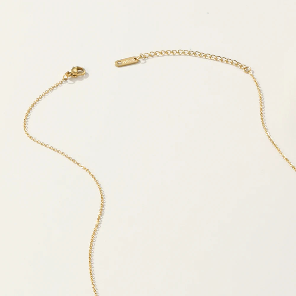 YACHAN Correntes de Aço Inoxidável Colar para As Mulheres Turquesa Pedra Natural Pingente 18K Banhado A Ouro Colares Trendy Jóias Presente