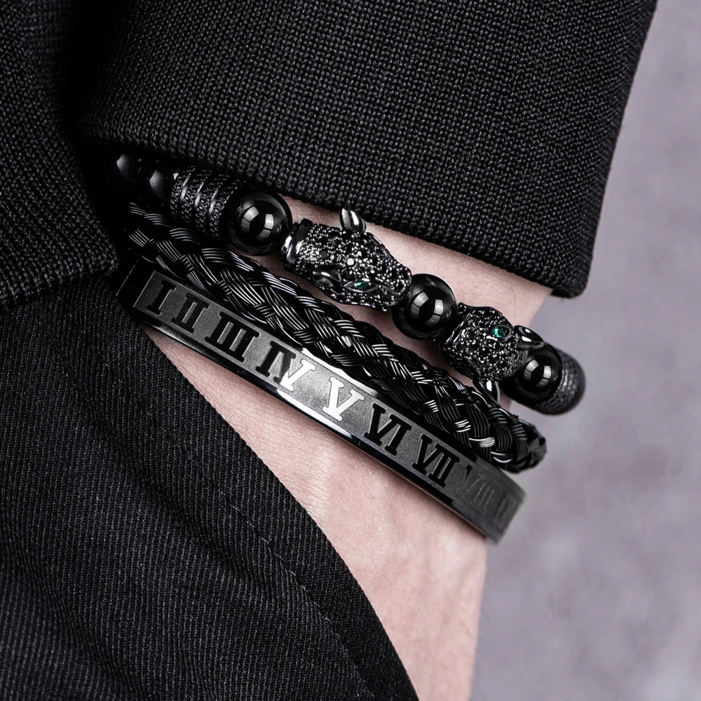 Conjunto de Pulseiras Majestade Onyx