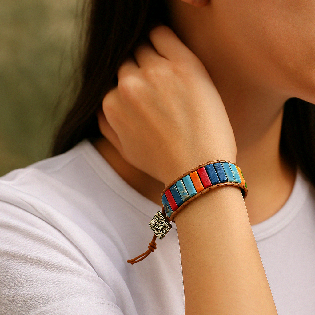 Pulseira Cristal Colorido