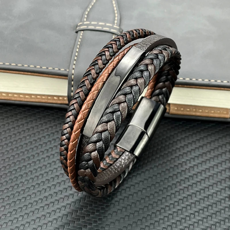 Pulseira Majestade de Couro Supremo