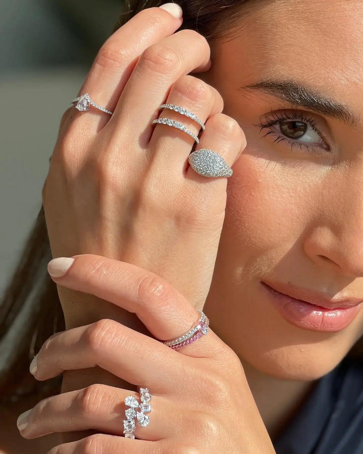 Joias da moda 5a anéis de cauda de zircônia para mulheres charme pedras brancas com cores banhadas a ouro e platina anillos mujer para festa