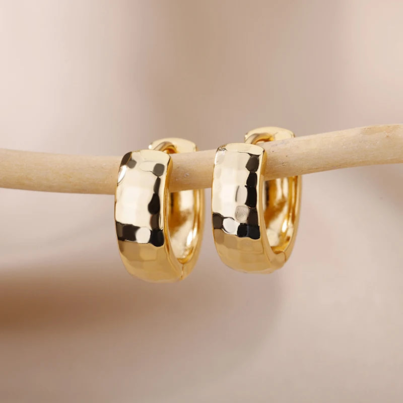 Brincos de argola pequenos cor dourada para mulheres, brincos de aço inoxidável cor prata 2024, joia piercing tendência, presente pendientes mujer