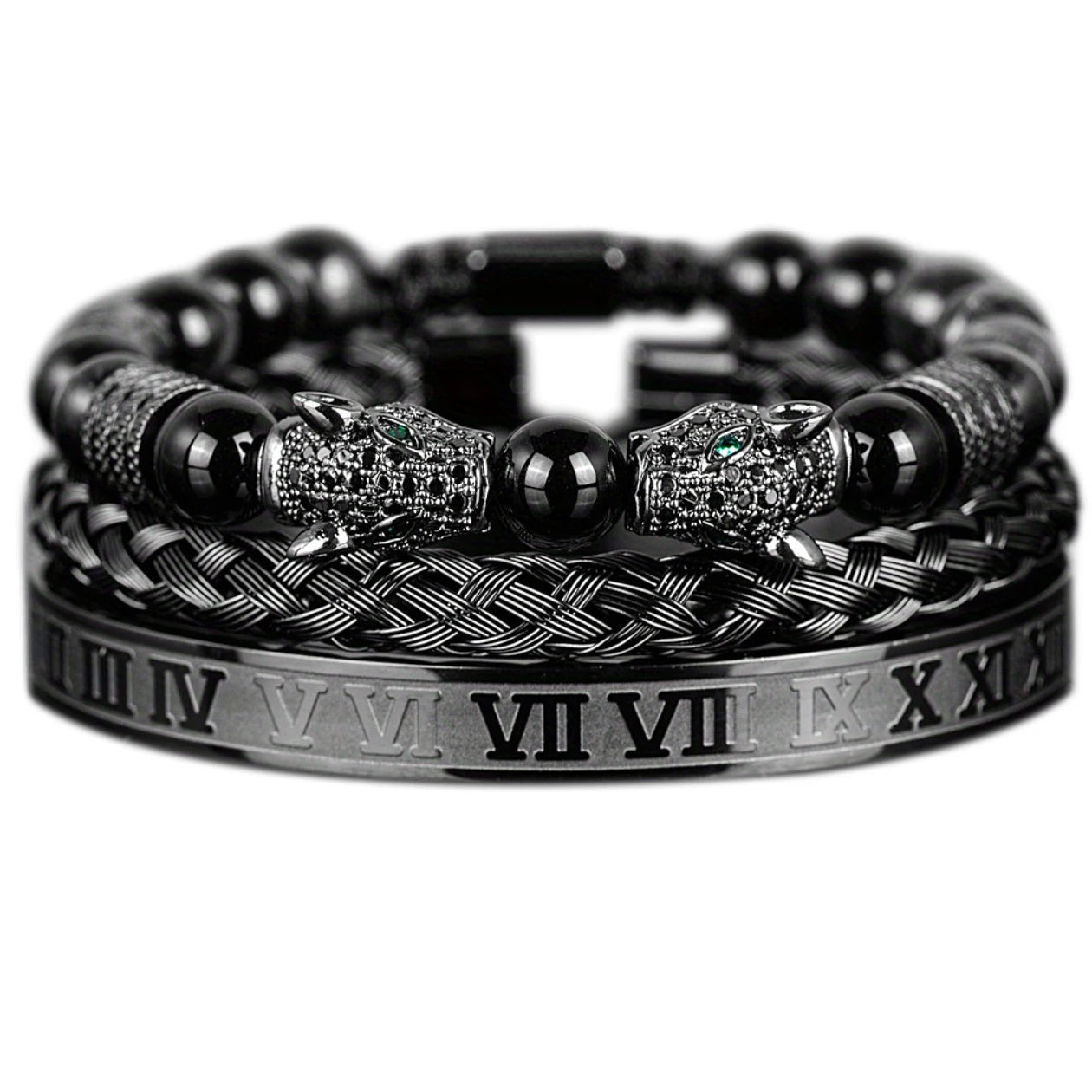 Conjunto de Pulseiras Majestade Onyx