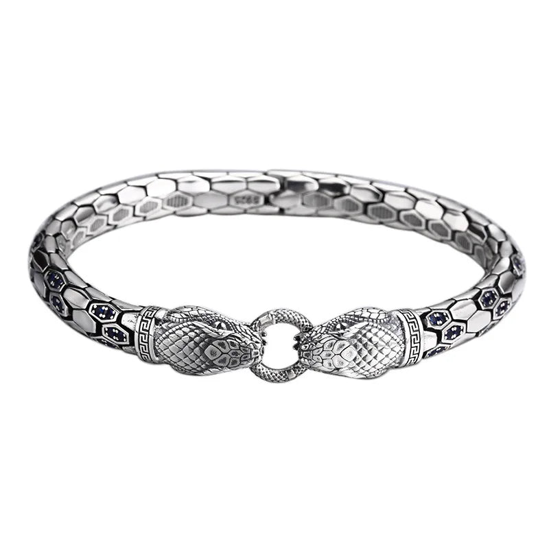 Bracelete Serpente Majestosa em Prata S925