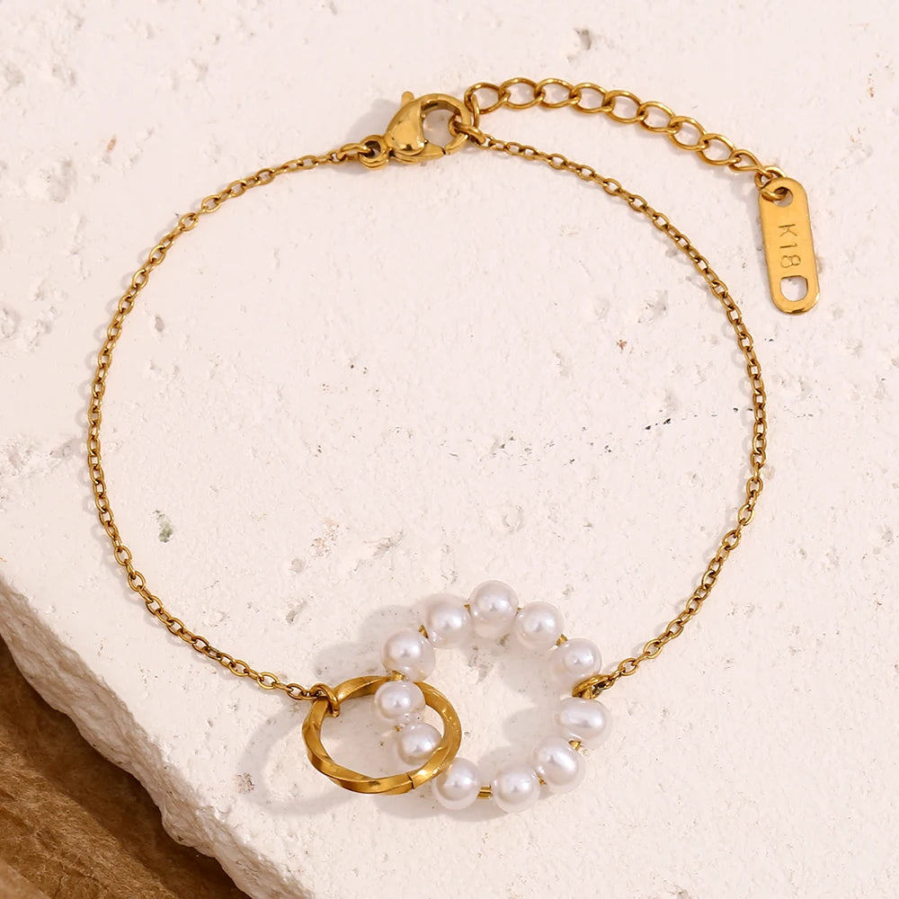 Pulseira Pérola Dupla